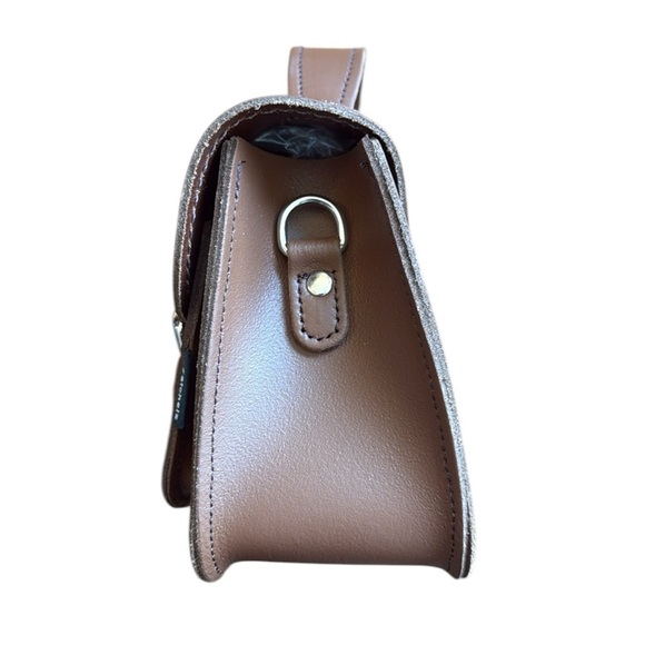 New Zatchels Handmade Leather Micro Satchel Crossbody Shoulder Bag Chestnut Tan - Picture 6 of 13